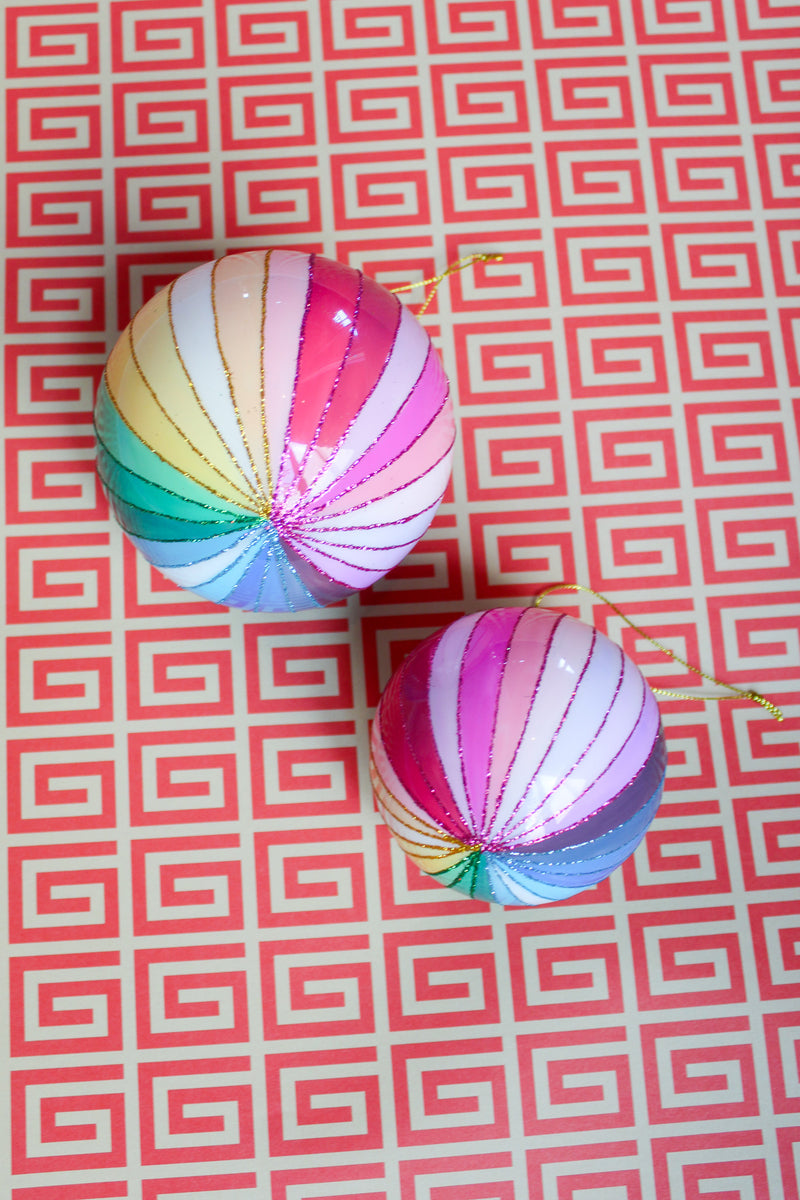 Rainbow Glitter Spectrum Bauble Ornament