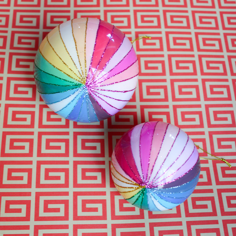 Rainbow Glitter Spectrum Bauble Ornament