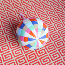 Bright Checker Plaid Bauble Ornament