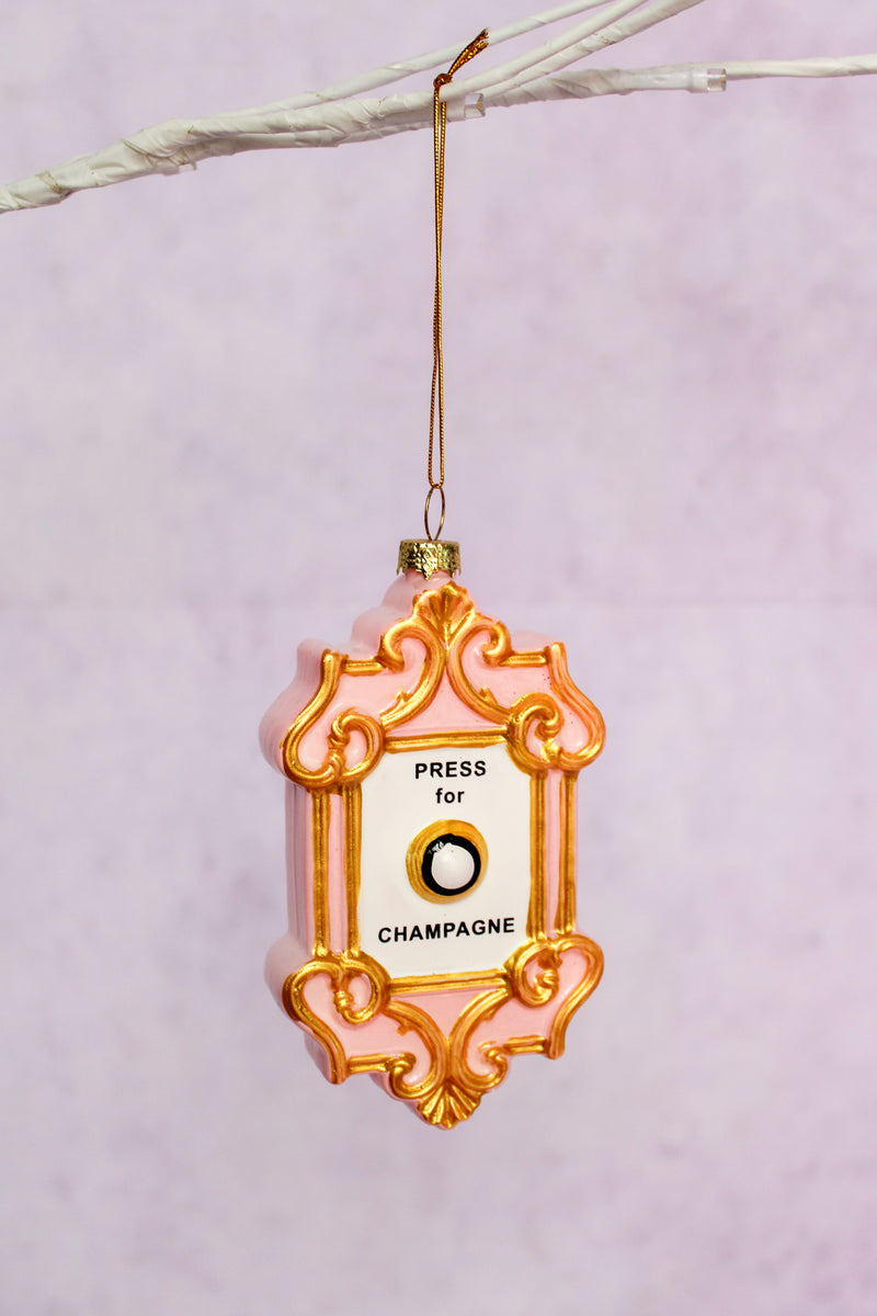 Champagne Button Ornament