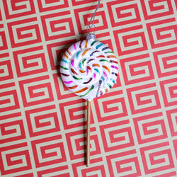 Rainbow Lollipop Ornament