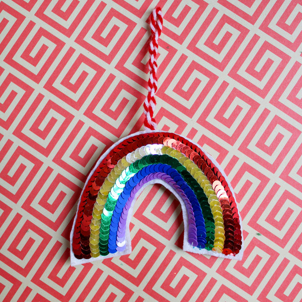 Sequin Rainbow Ornament