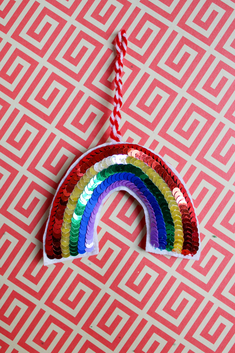 Sequin Rainbow Ornament