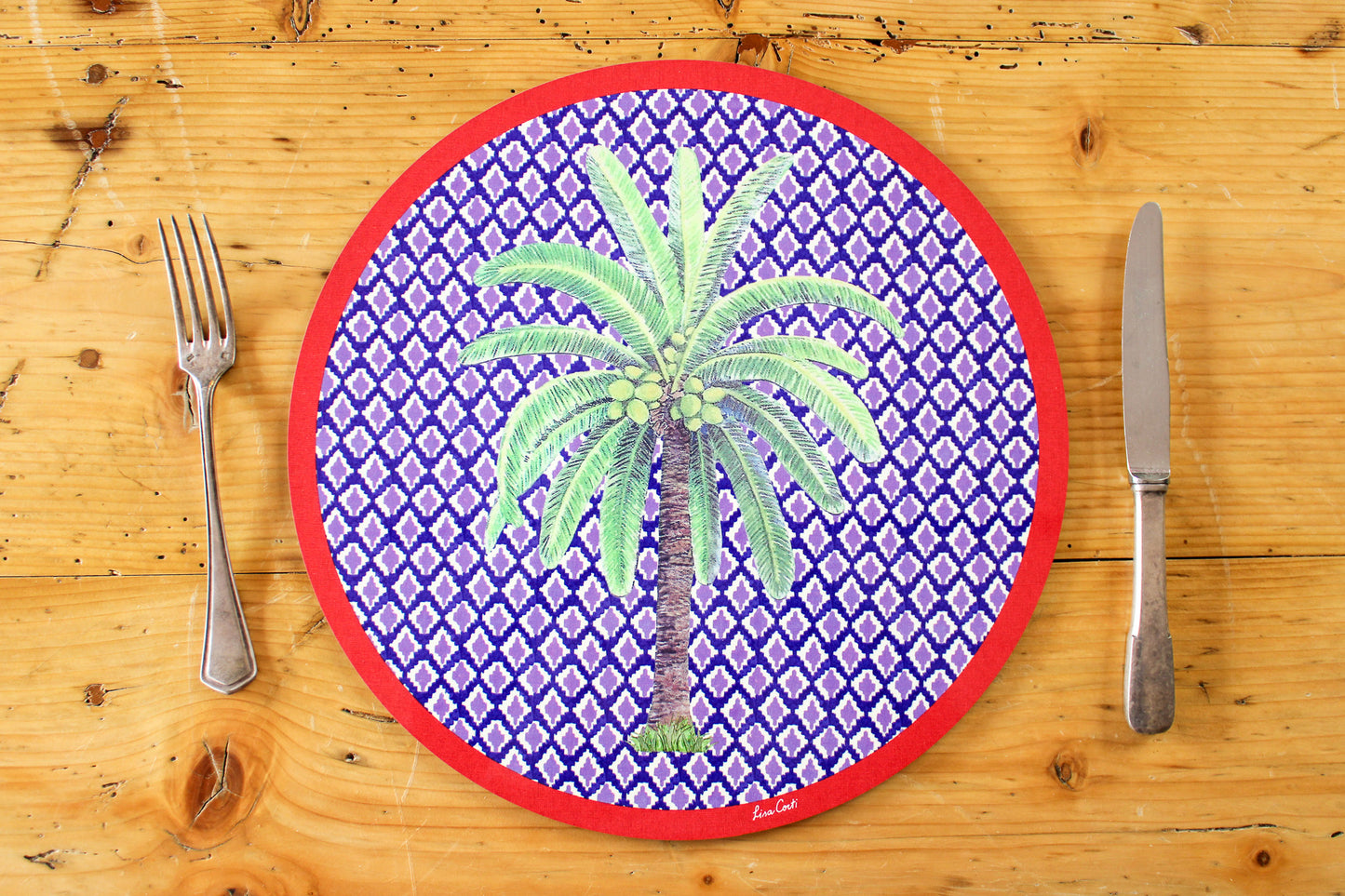 Hima Palma Placemat - Pervinch