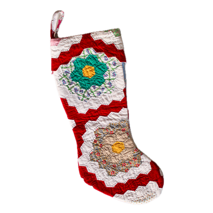 Vintage Quilt Stocking No. 4