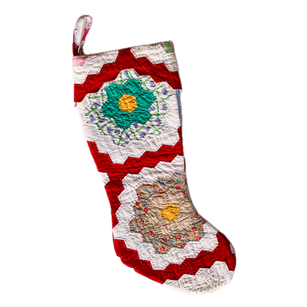 Vintage Quilt Stocking No. 4
