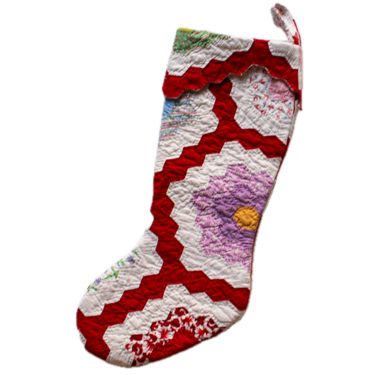 Vintage Quilt Stocking No. 4