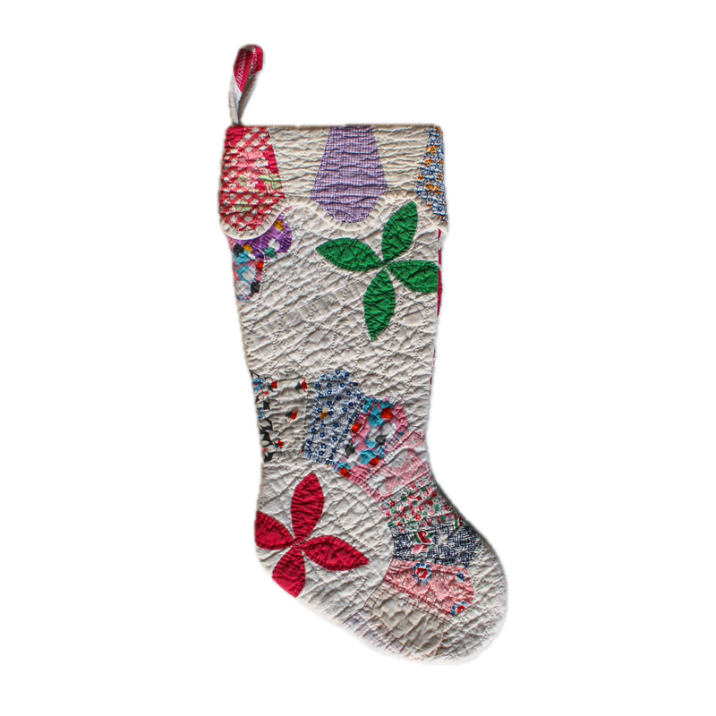 Vintage Quilt Stocking No. 1