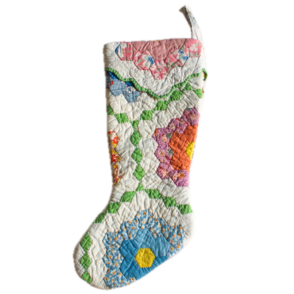 Vintage Quilt Stocking No. 12