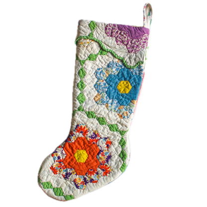 Vintage Quilt Stocking No. 6