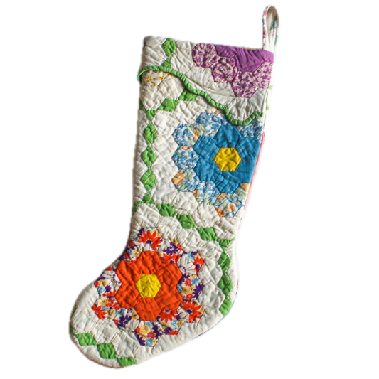 Vintage Quilt Stocking No. 6