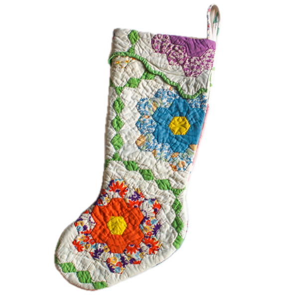 Vintage Quilt Stocking No. 6