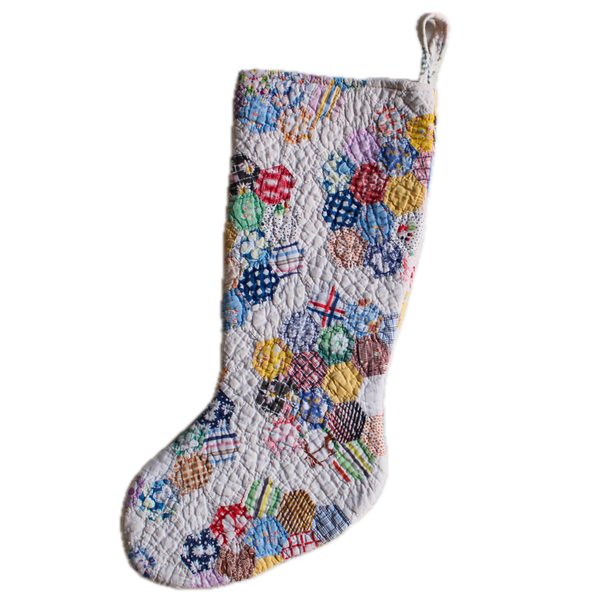 Vintage Quilt Stocking No. 14