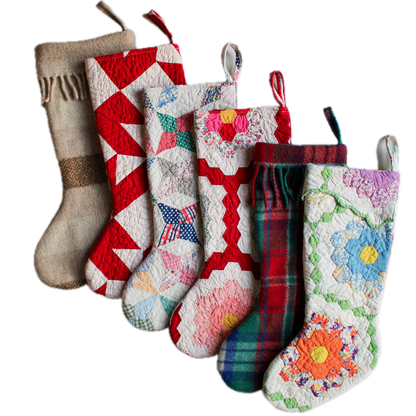Vintage Quilt Stocking No. 12