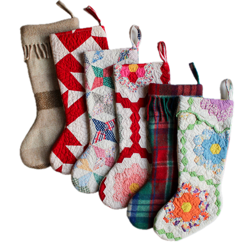 Vintage Quilt Stocking No. 6