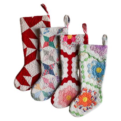 Vintage Quilt Stocking No. 6