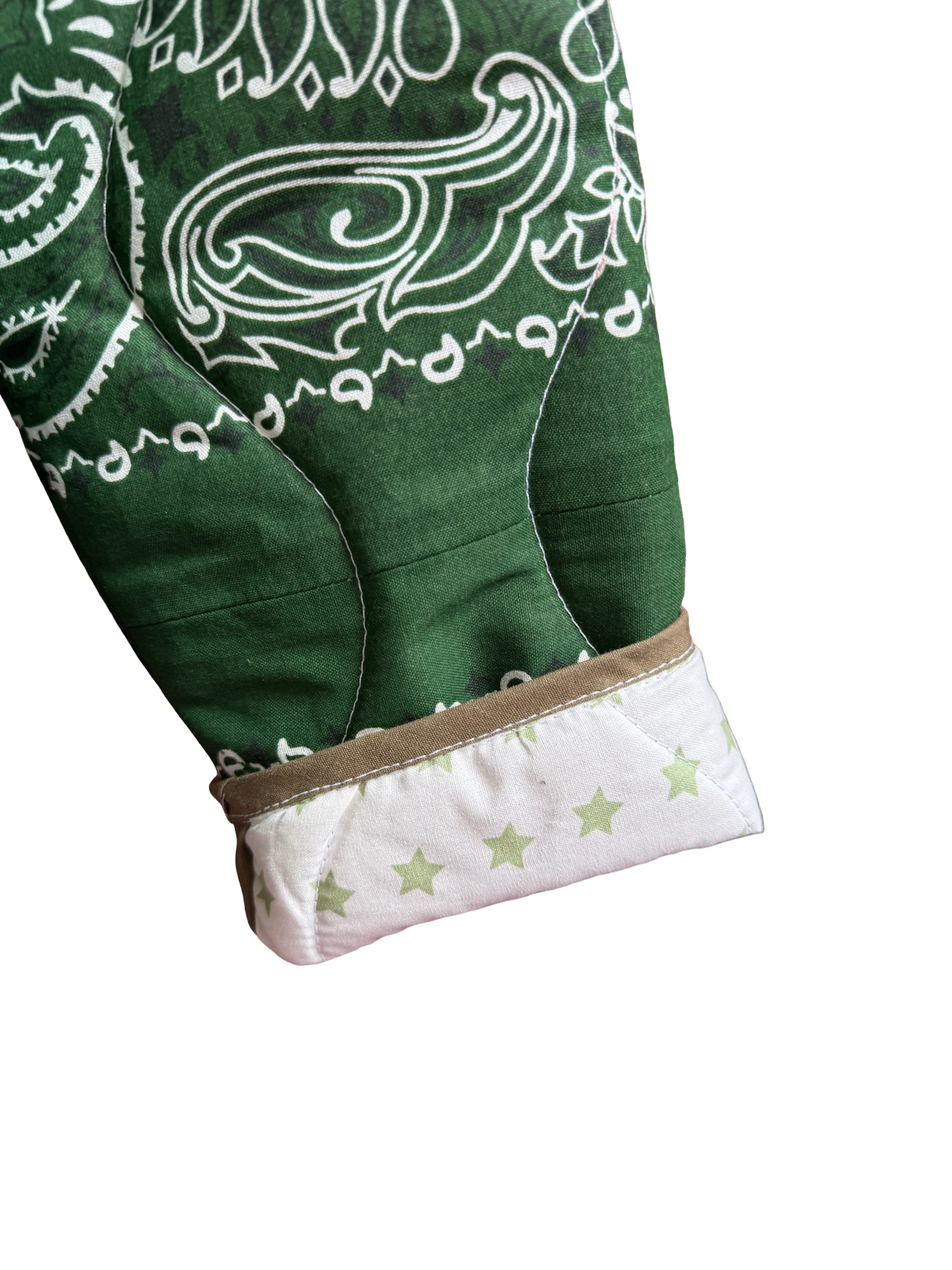 One of a Kind Quilted Bandana Jacket - Green No. 206 (Lucky Clover)