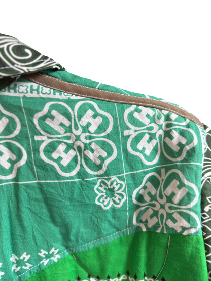One of a Kind Quilted Bandana Jacket - Green No. 206 (Lucky Clover)