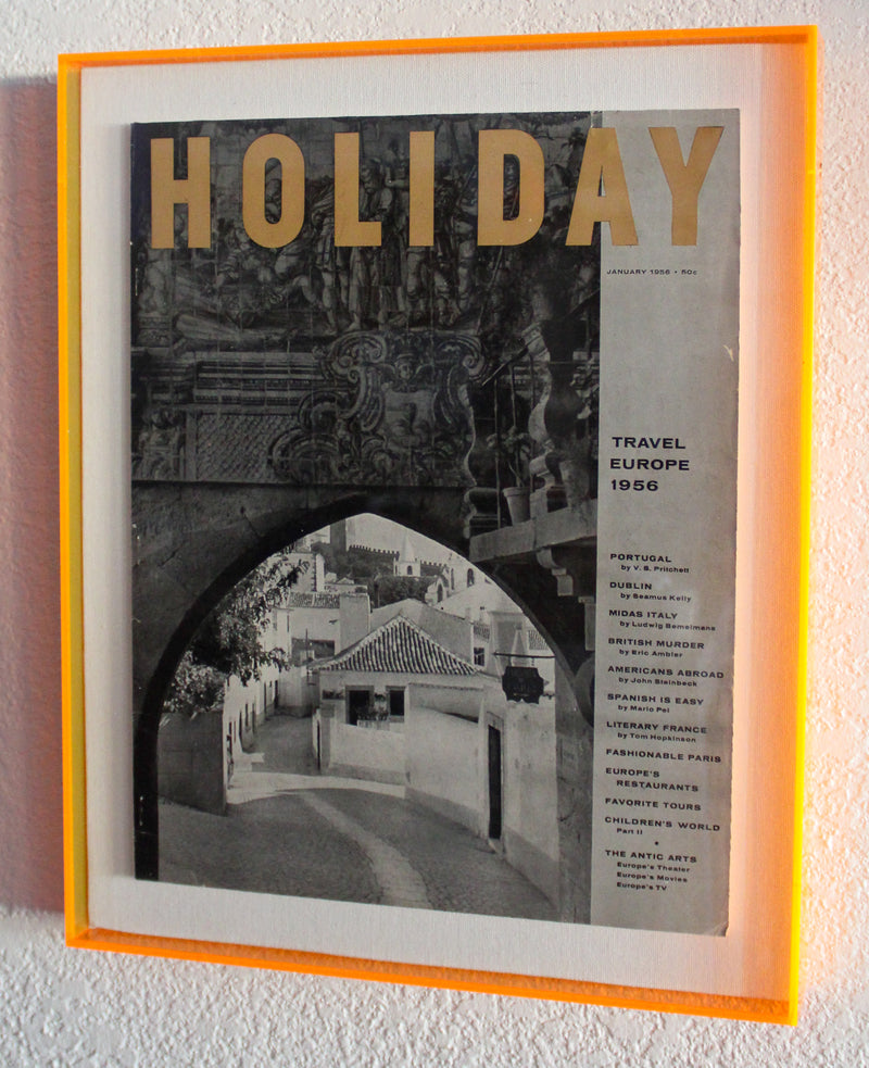 Framed Holiday Magazine Cover - January 1956, "Travel Europe" (Portugal Arch)
