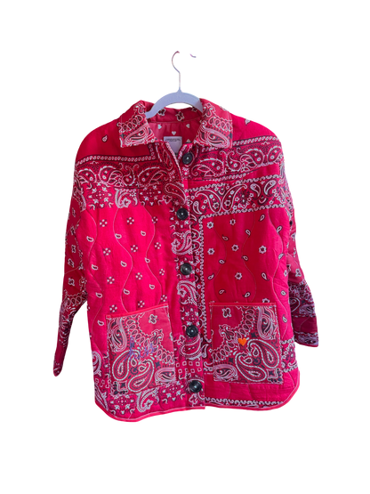 One of a Kind Quilted Bandana Jacket - Red No. 201 (Kiss)
