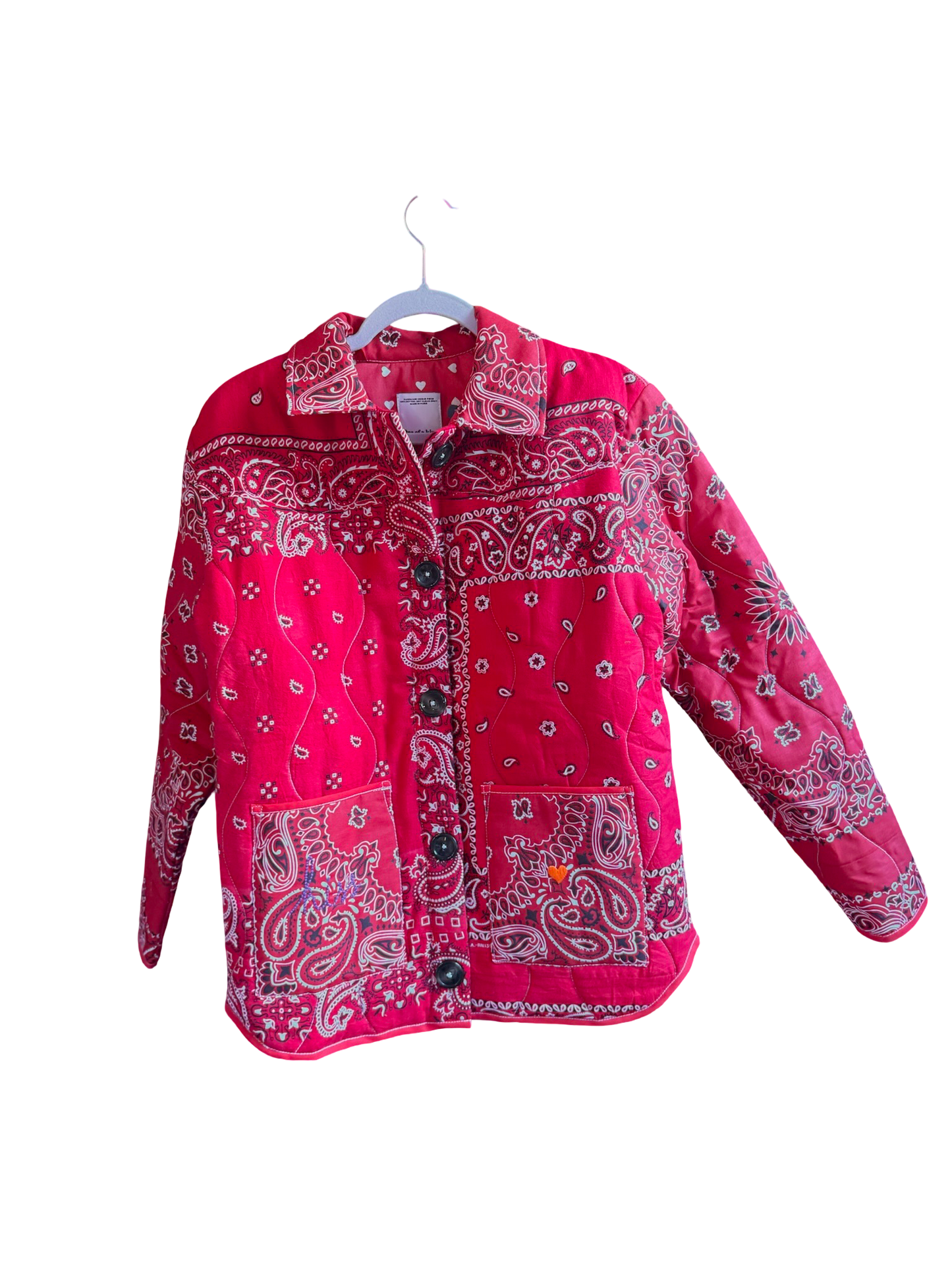 One of a Kind Quilted Bandana Jacket - Red No. 201 (Kiss)