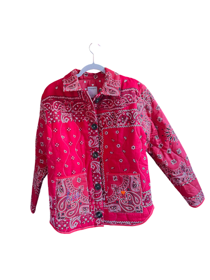 One of a Kind Quilted Bandana Jacket - Red No. 201 (Kiss)