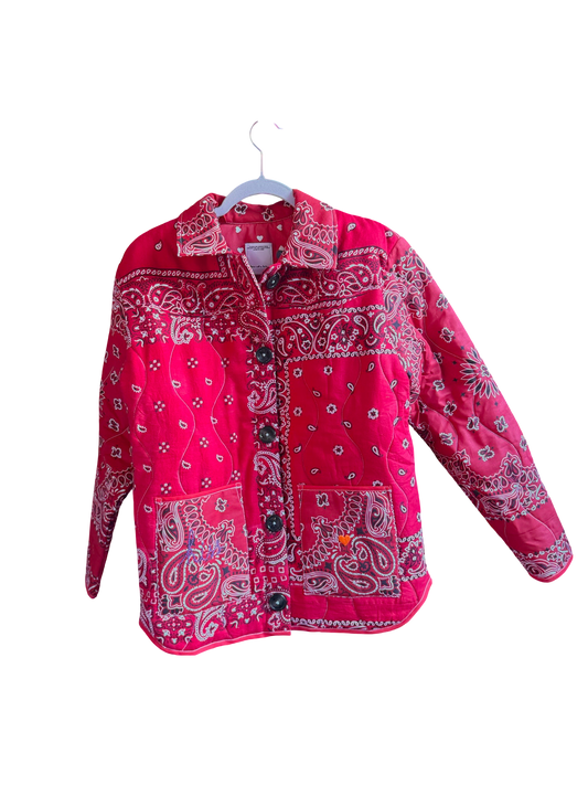 One of a Kind Quilted Bandana Jacket - Red No. 201 (Kiss)