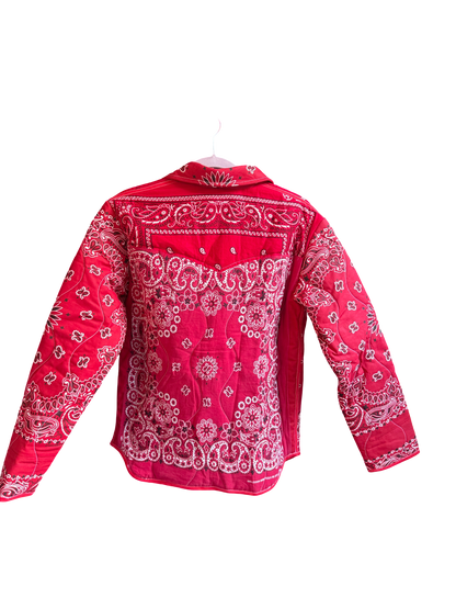 One of a Kind Quilted Bandana Jacket - Red No. 201 (Kiss)