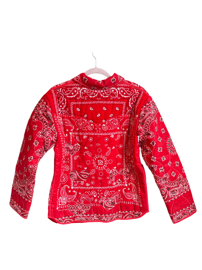 One of a Kind Quilted Bandana Jacket - Red No. 202 (Love)