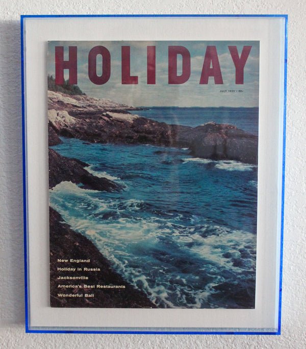 Framed Holiday Magazine Cover - July 1955 "New England (Coastline)"