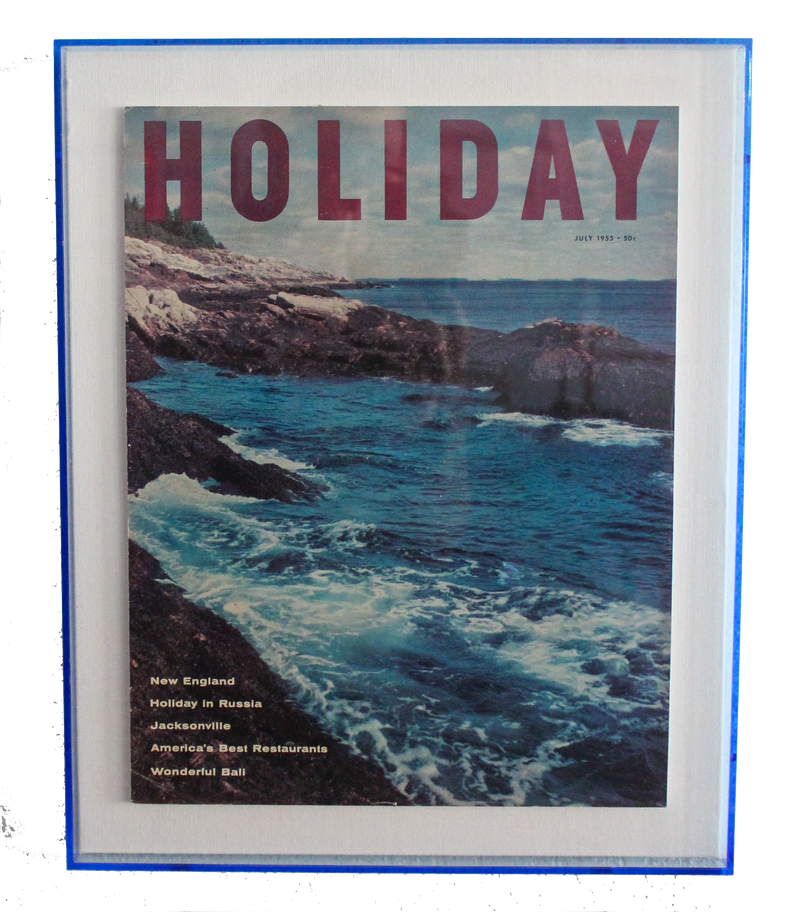 Framed Holiday Magazine Cover - July 1955 "New England (Coastline)"