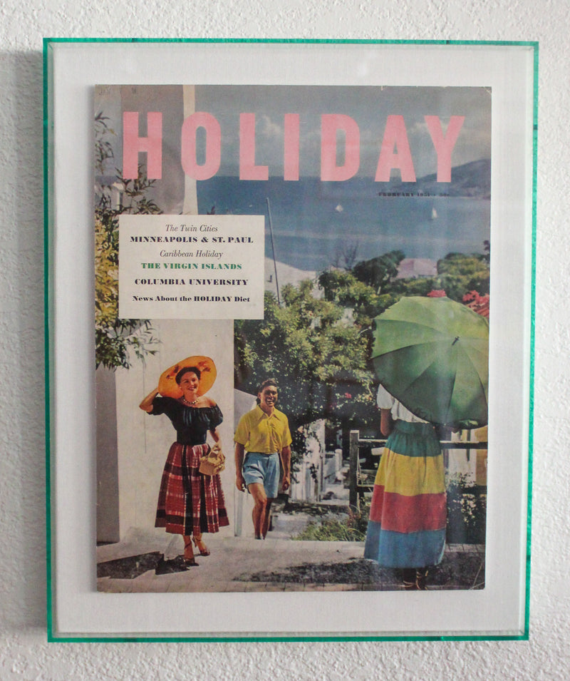 Framed Holiday Magazine Cover - February 1951, "The Virgin Islands"