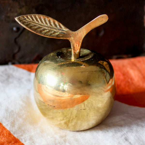 Vintage Brass Apple Bell