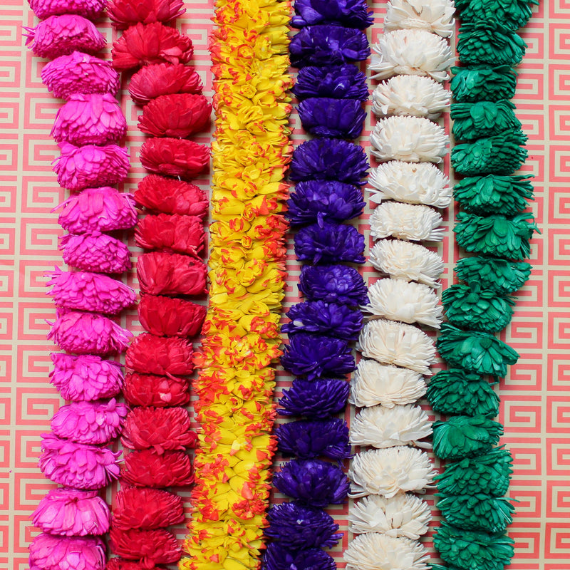 Solawood Flower Garland - Deep Purple