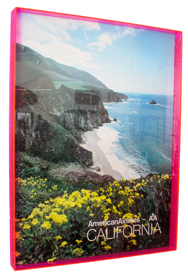 Vintage 1970s American Airlines California Travel Poster
