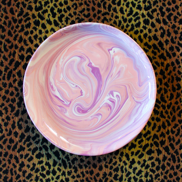 Marbled Ceramic Dinner Plate - Nymphe (Lilac)