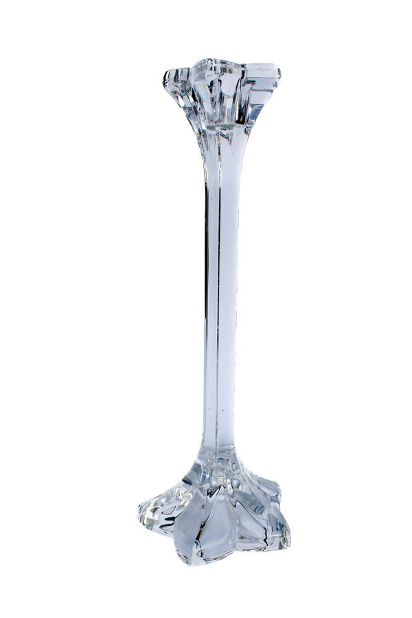 Glass Candleholder with Floral Base