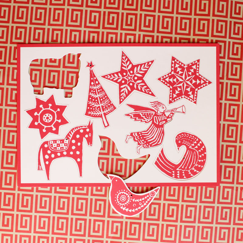 Folk Art Ornament Kit - Set of 18