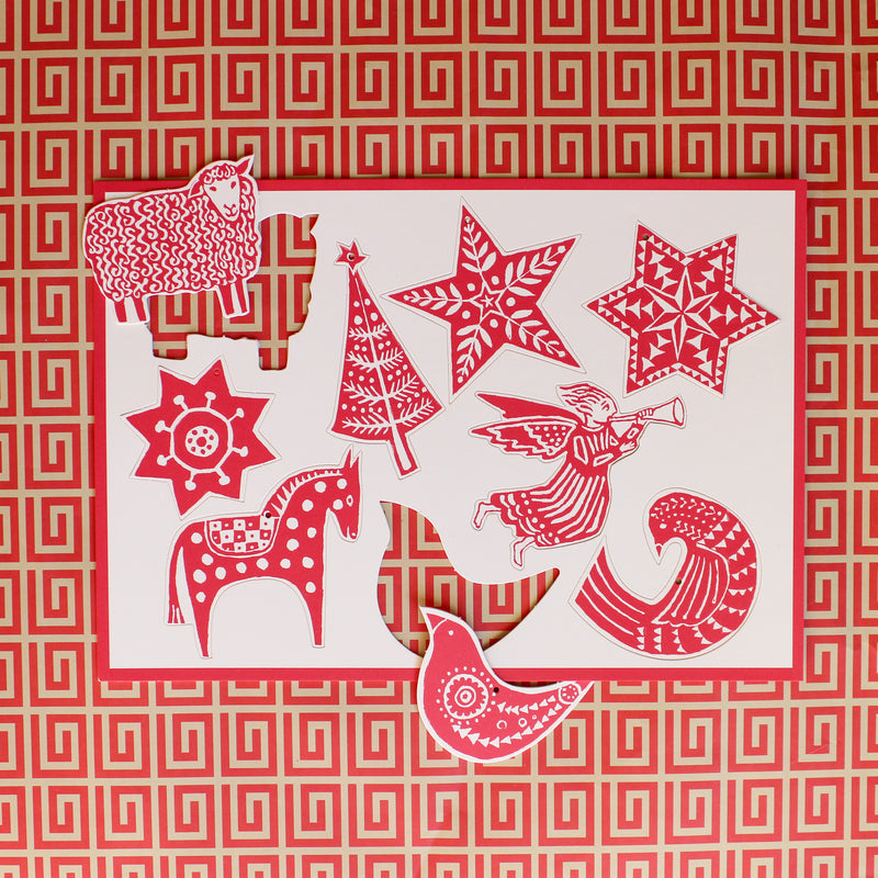 Folk Art Ornament Kit - Set of 18
