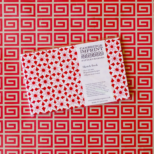 Alhambra Patterned Softback Sketchbook - Red & Pink