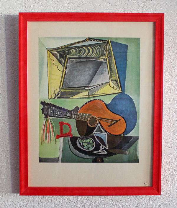 Framed Picasso First Edition Lithograph - "Nature More A La Guitare"