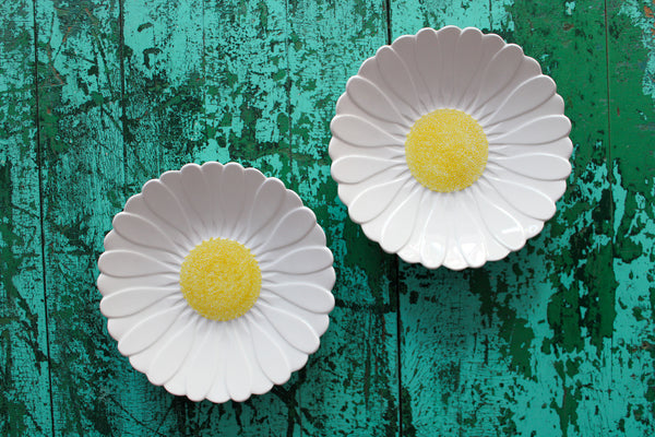 1950s Gien France Daisy Flower Plates - Set of 8