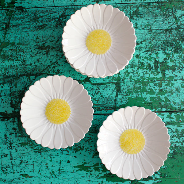 1950s Gien France Daisy Flower Plates - Set of 8