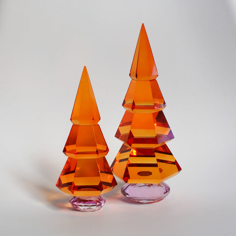 Large Crystal Tree - Orange