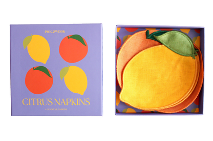 Citrus Cocktail Napkins - Set Of 4