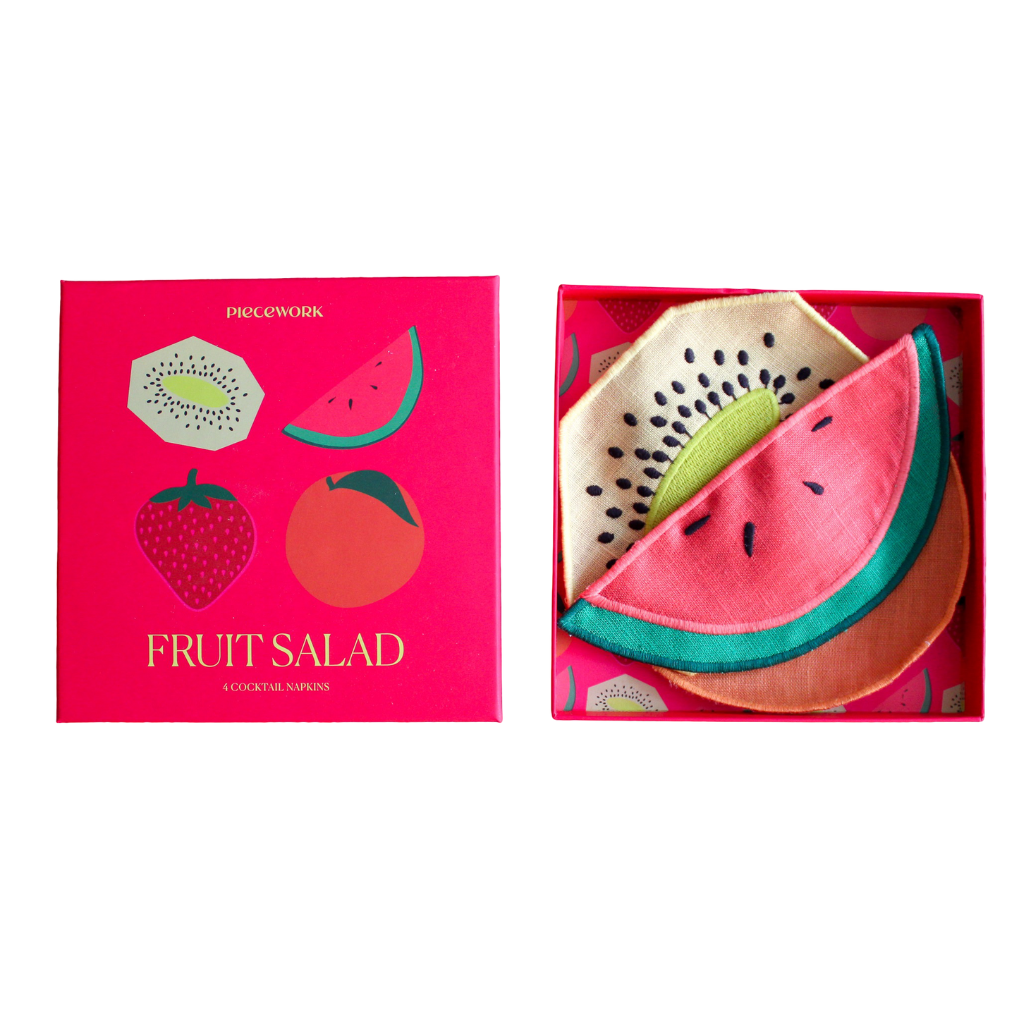 Fruit Salad Cocktail Napkins - Set Of 4