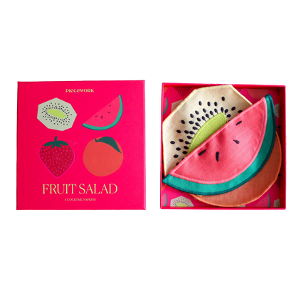 Fruit Salad Cocktail Napkins - Set Of 4