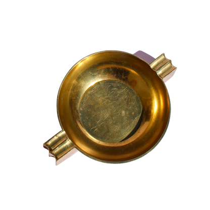 Brass Etched Geometric Ashtray