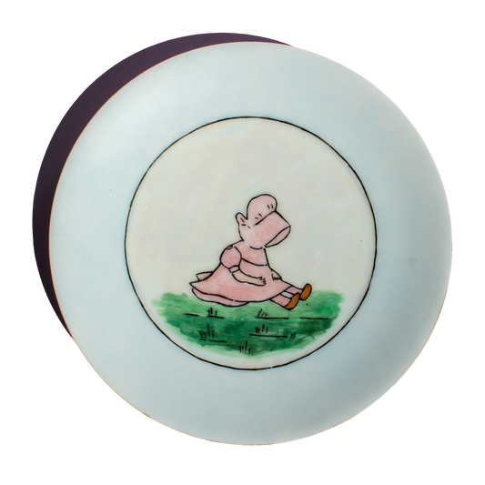 Sevres Bavaria M. Hollenbeck Hand Painted Little Girl in Bonnet Plate