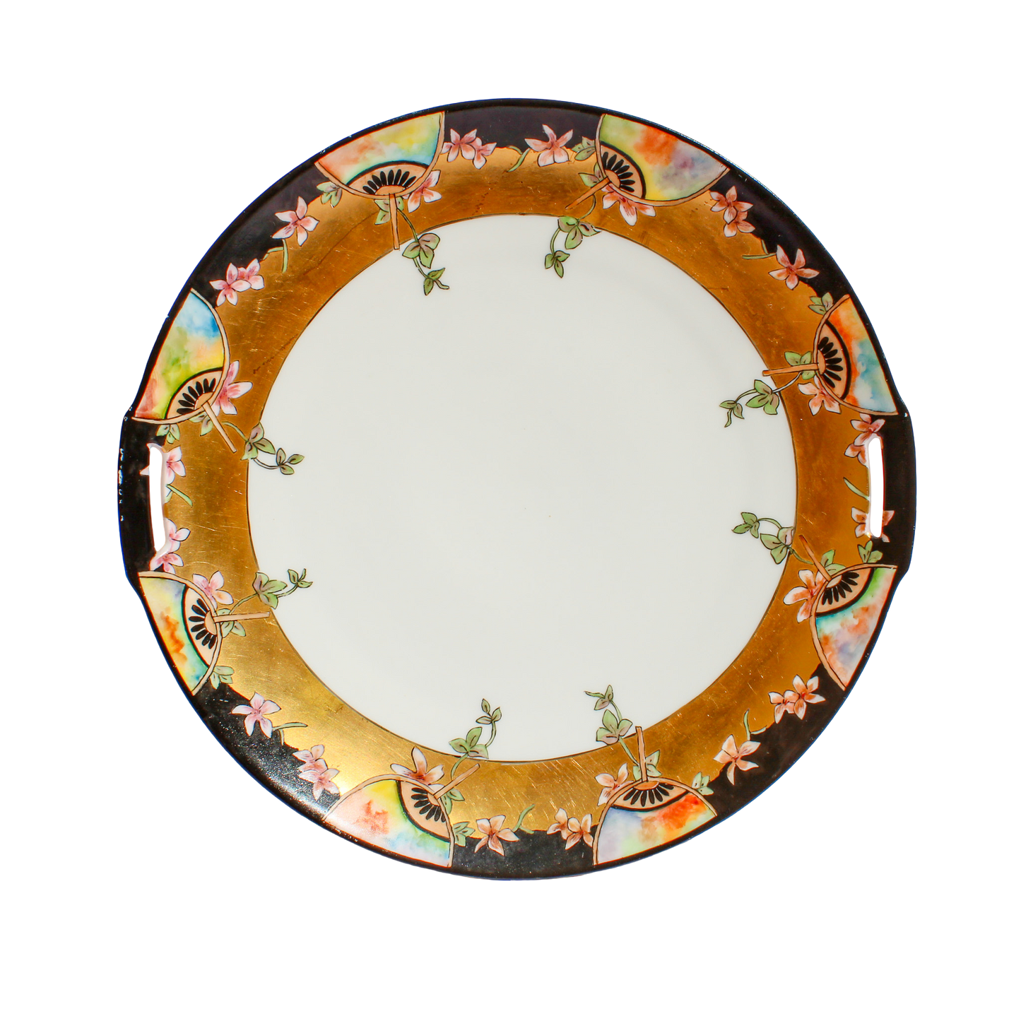Tillowitz Black and Gold Rimmed Cutout Plate